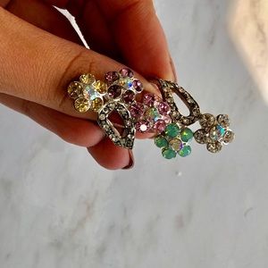 Spiral Multicolor Floral Ring